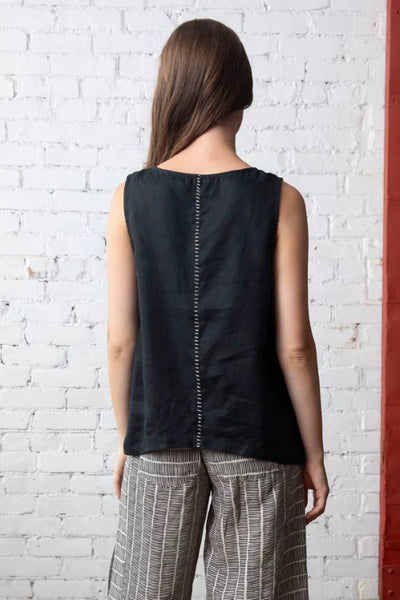 OLIVIA BY HABITAT HAND-STITCH TANK TOP  BLACK 260135