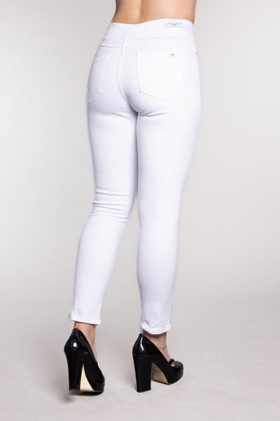CARRELI JEANS PULL ON WHITE ANKLE PANTS
