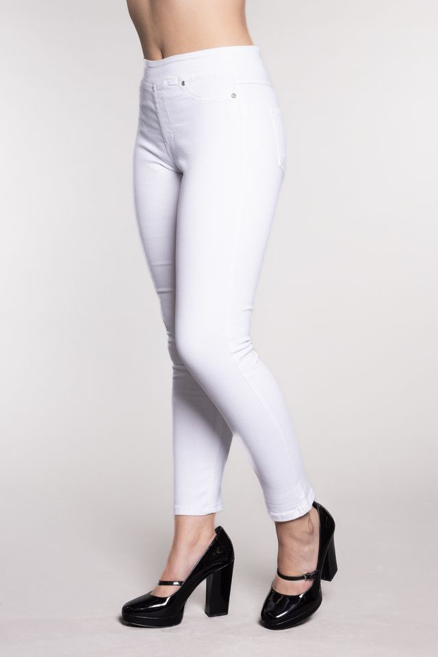 CARRELI JEANS PULL ON WHITE ANKLE PANTS