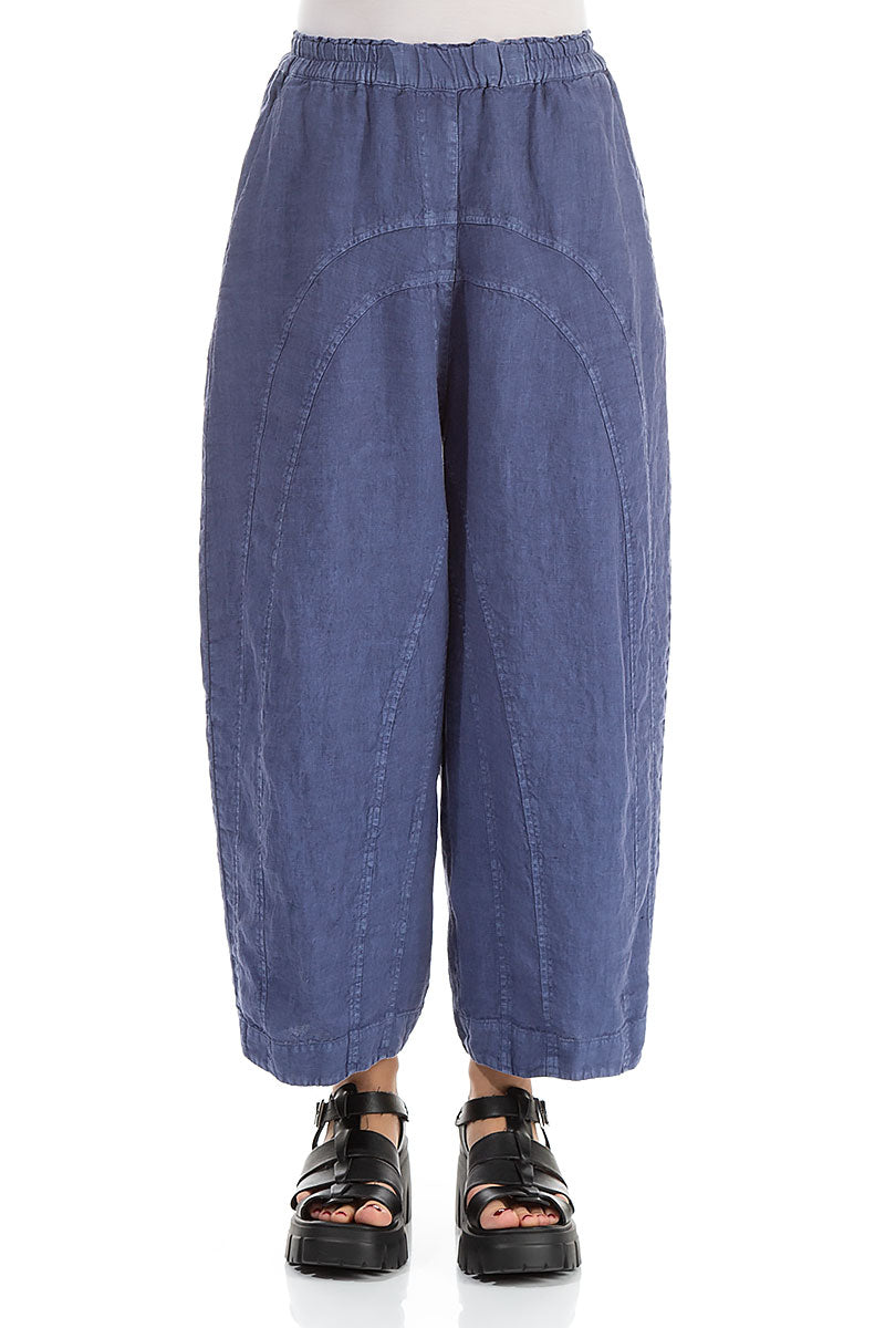 GRIZAS BARREL BACK POCKETS TRUFFLE- LINEN PANTS-3791