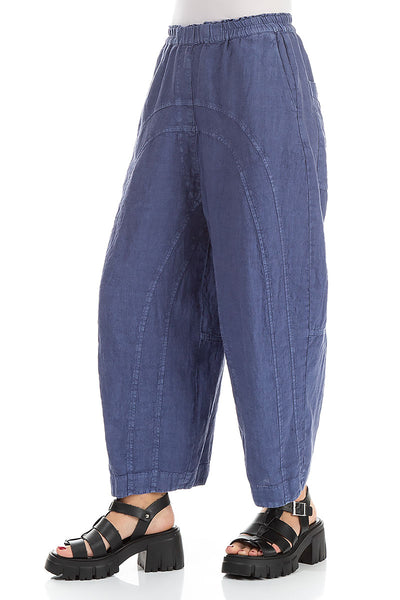 GRIZAS BARREL BACK POCKETS TRUFFLE- LINEN PANTS-3791