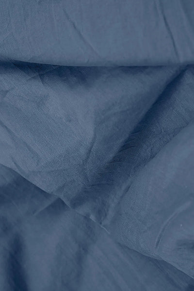 GRIZAS PATCH DECOR BLUE NOVA SILK CHIFFON SHIRT