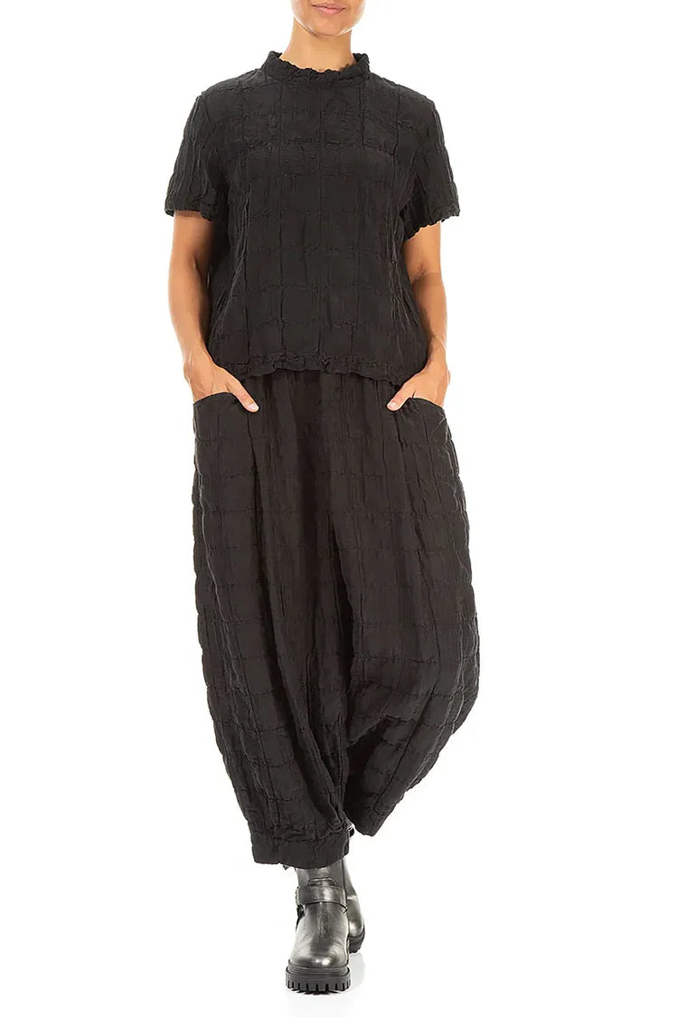 GRIZAS TAPER- PLEATED SILK LINEN TROUSERS - AGED COPPER- 3830