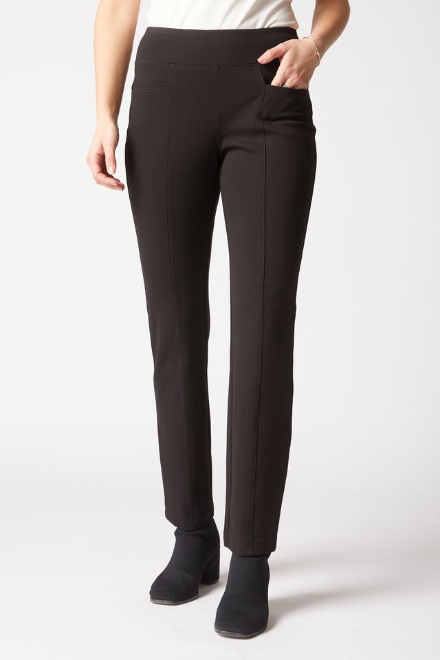 HABITAT CLOTHES - LUXE PONTE PANTS- BLACK =H10661
