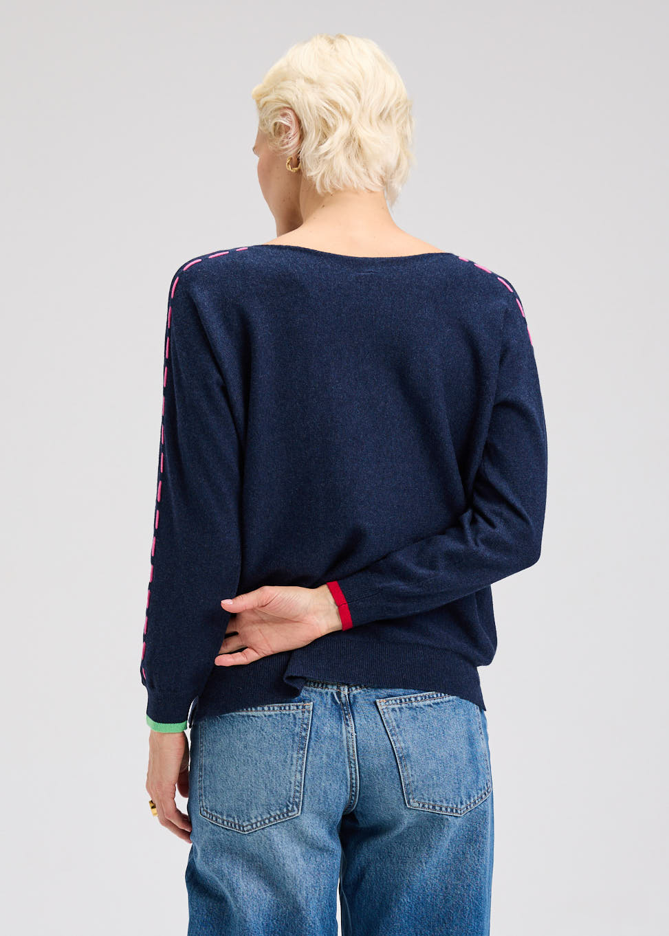 ZAKET & PLOVER - THREADED STAR SWEATER - DARK DENIM - ZP7526U