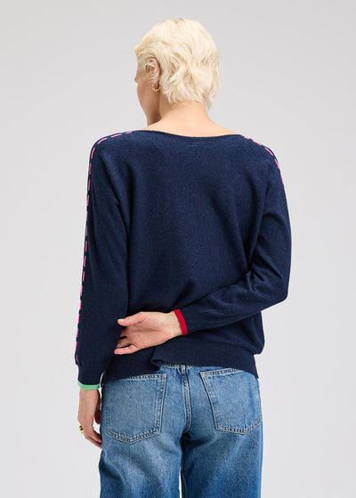 ZAKET & PLOVER - THREADED STAR SWEATER - DARK DENIM - ZP7526U