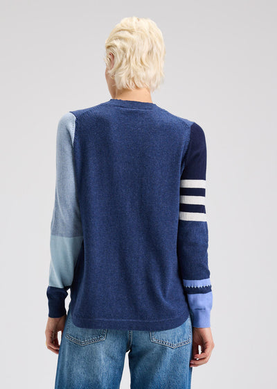 ZAKET & PLOVER – SPLICED SWEATER – DENIM - ZP7527U