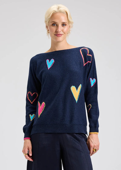 ZAKET & PLOVER - INTARSIA HEARTS  SWEATER - ZP7540U