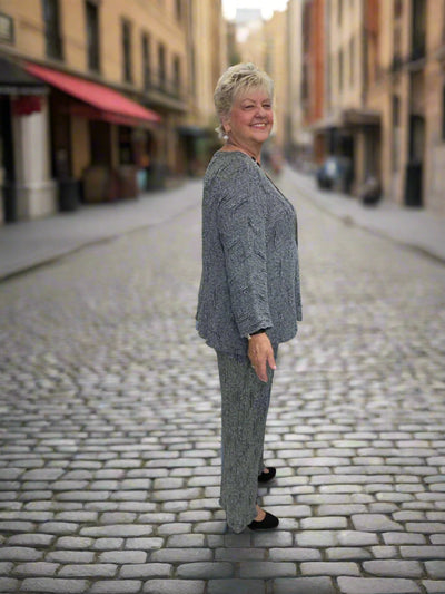 GRIZAS -  LIMITED EDITION - TEXTURED SILK BLOUSE AND PANTS