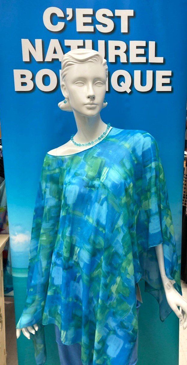 ABSTRACT PONCHO TOP