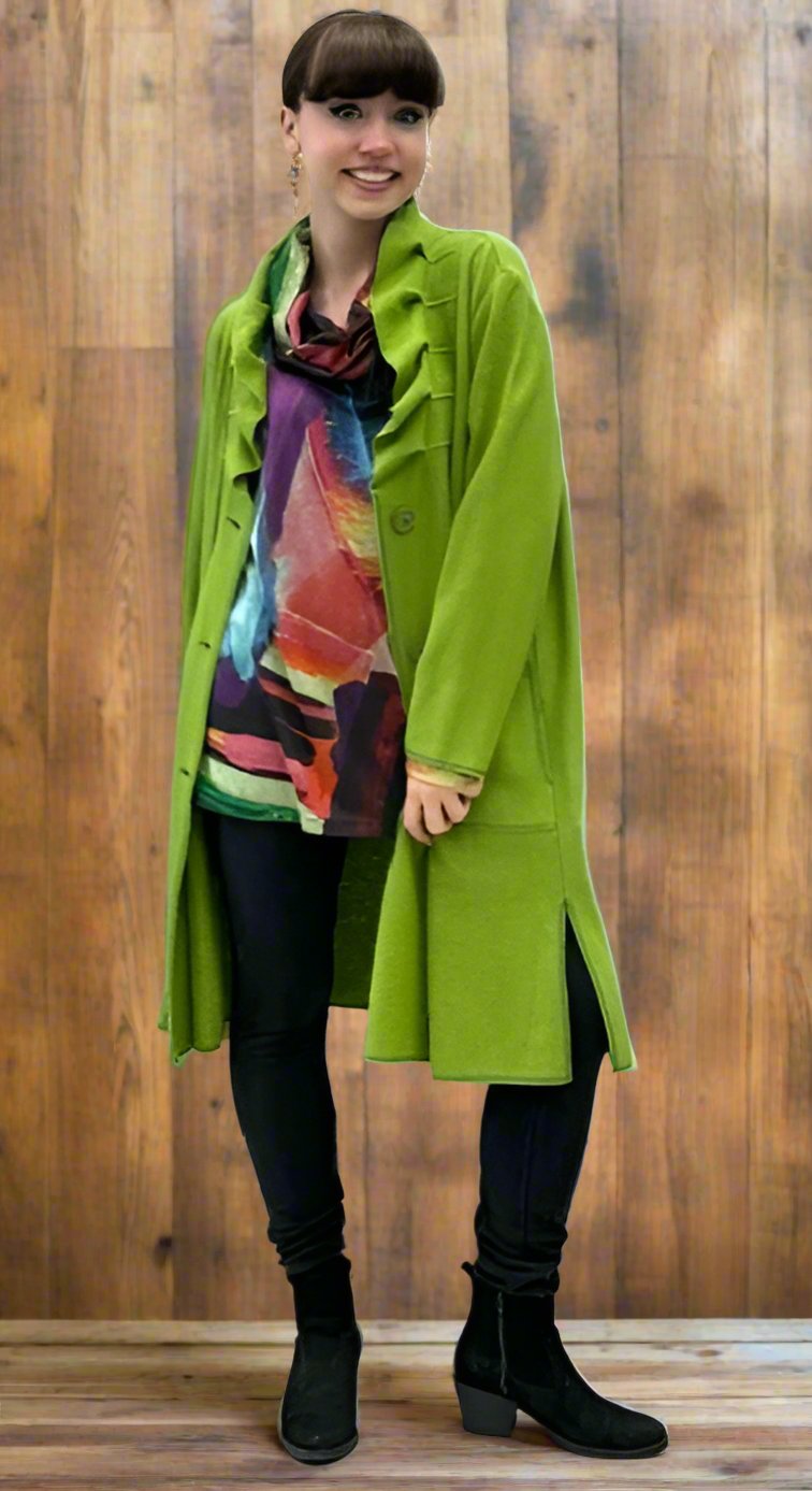 NOEN BOILED WOOL JACKET GREEN