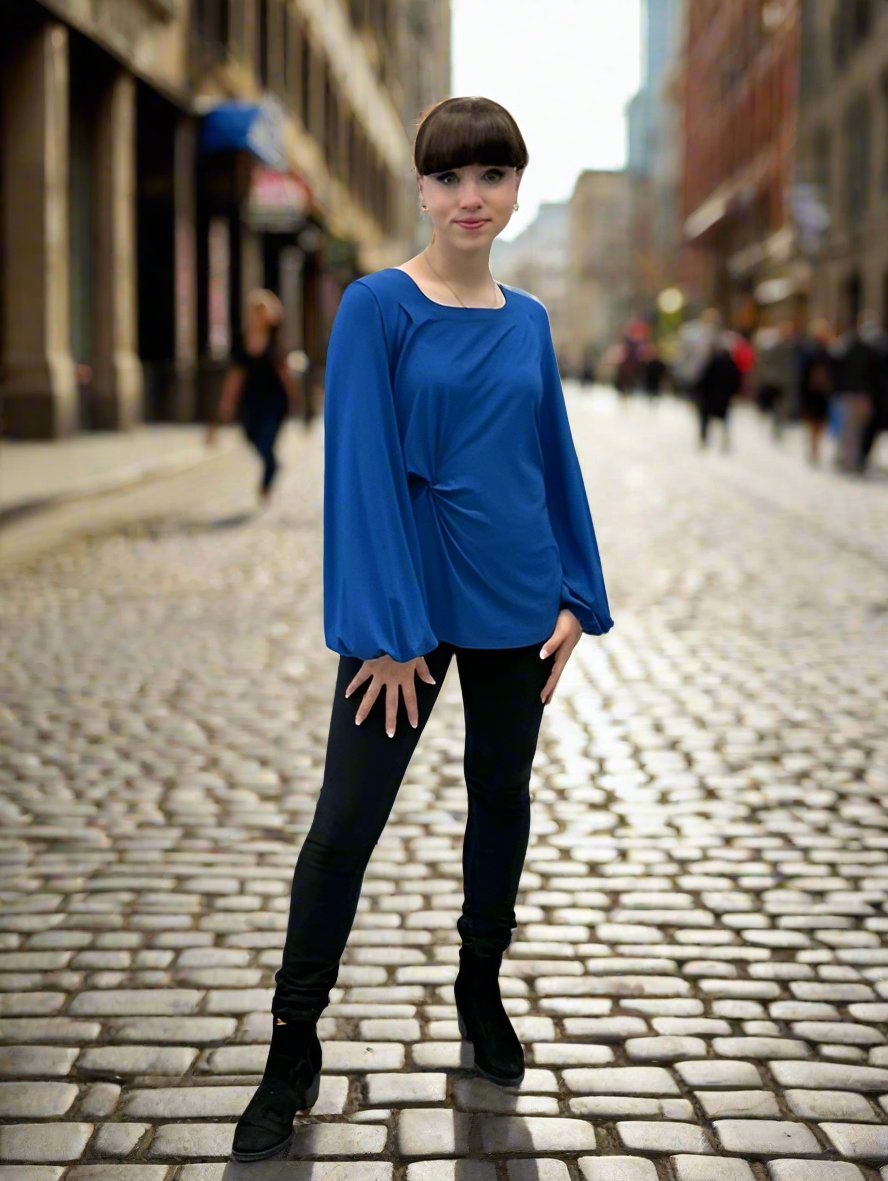 NEON BLUE BLOUSE