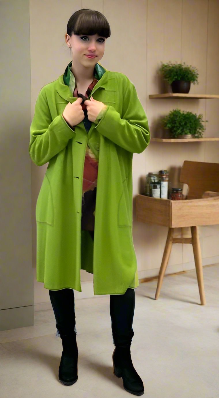 NOEN BOILED WOOL JACKET GREEN